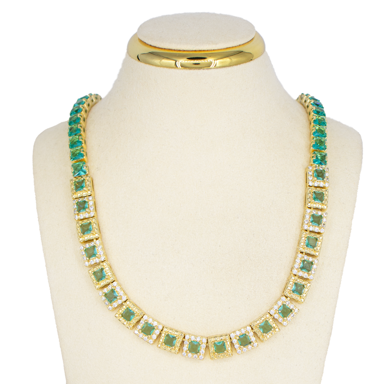 CADENA CHIARA AGUAMARINA BAÑO EN RODIO