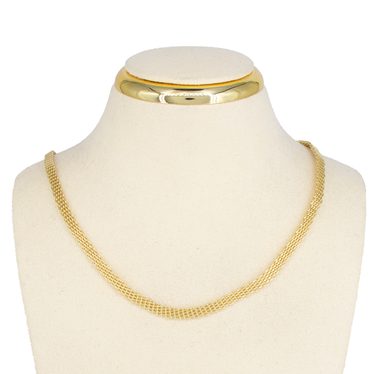 CADENA TEJIDO CHINO DELGADO BAÑO EN RODIO