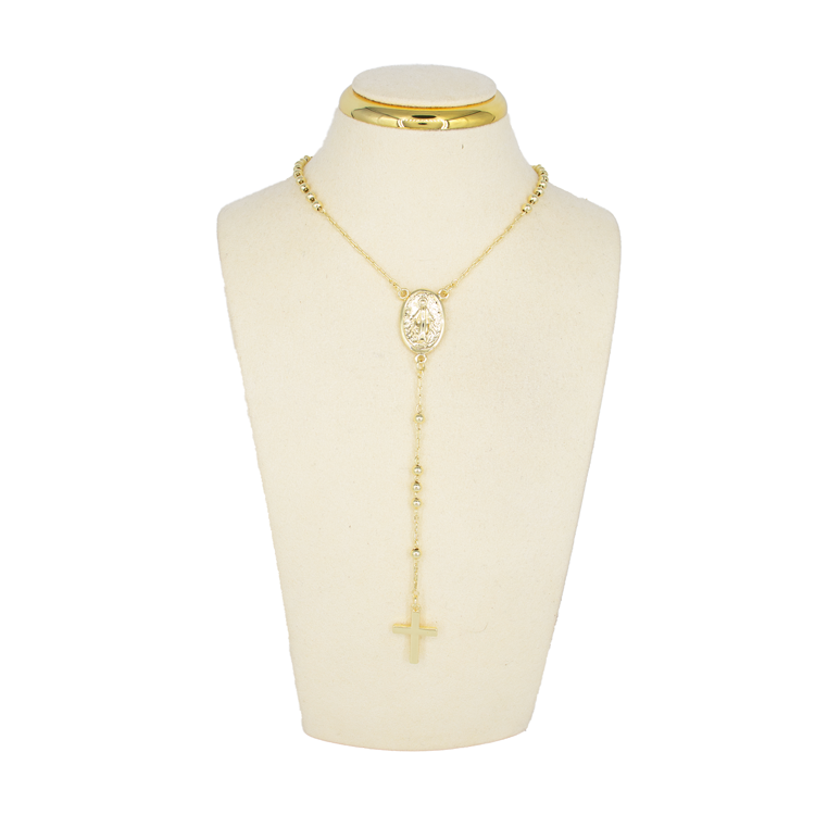CAMANDULA MEDALLA MILAGROSA 60CM BAÑO EN RODIO