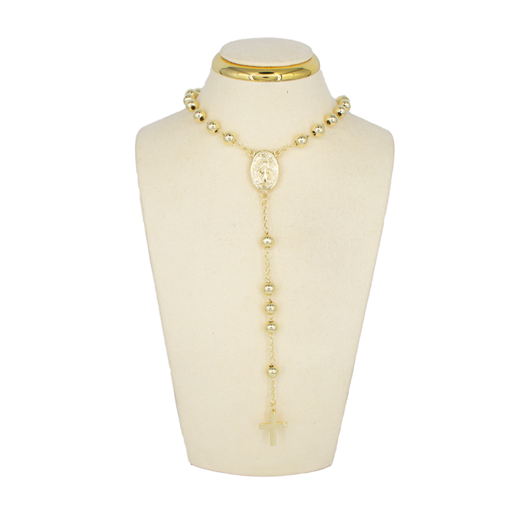 CAMANDULA MEDALLA MILAGROSA 60CM BAÑO EN RODIO