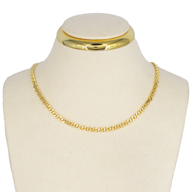 CADENA CUBANA PLANA LAZO BAÑO EN RODIO