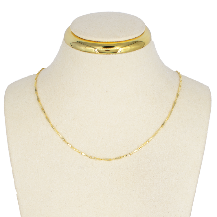 CADENA PALITOS PUNTA AGUJA BAÑO EN RODIO