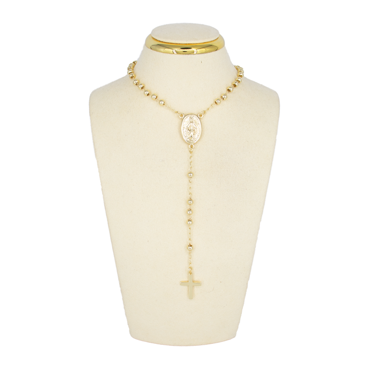 CAMANDULA MEDALLA MILAGROSA 45CM BAÑO EN RODIO