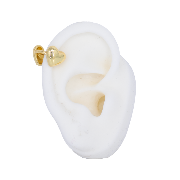 EARCUFF DOBLE CORAZON BAÑO EN RODIO