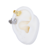 EARCUFF DOBLE CORAZON BAÑO EN RODIO