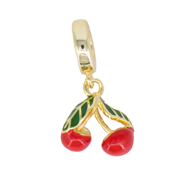 CHARM CEREZAS PANDORA DORADO