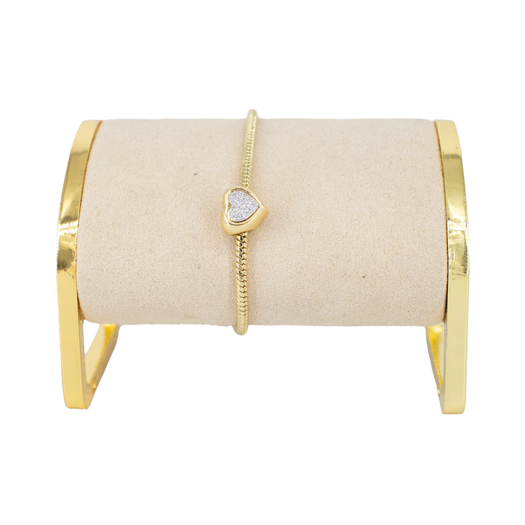 DIJE CORAZON BAÑO EN RODIO