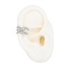 EARCUFF LISO ENLAZADO BAÑO EN RODIO