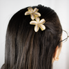 HAIR CLIPS FLOR DUO BAÑO EN RODIO