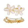 HAIR CLIPS FLOR DUO BAÑO EN RODIO