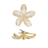 HAIR CLIPS FLOR MARGARITA BAÑO EN RODIO