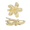 HAIR CLIPS FLOR GOLDEN BAÑO EN RODIO