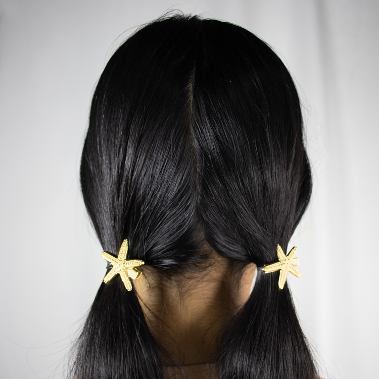 HAIR CLIPS ESTRELLAS DUO BAÑO EN RODIO