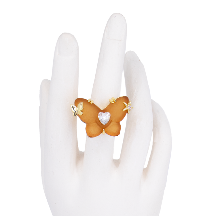 ANILLOS MARIPOSAS EN ACRILICO