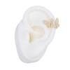 EARCUFF DOBLE MARIPOSA DORADO BAÑO EN RODIO