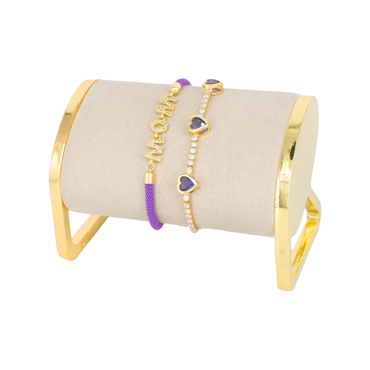 SET MADRE PULSERA CONFIANZA BAÑO EN RODIO