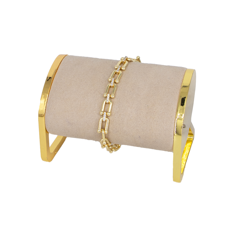 PULSERA CADENETA BAÑO EN RODIO