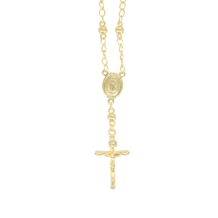 PULSERA CAMANDULA VIRGEN GUADALUPE BAÑO EN RODIO