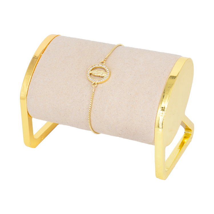 DIJE PARA PULSERA VIRGEN DE GUADALUPE BAÑO EN RODIO