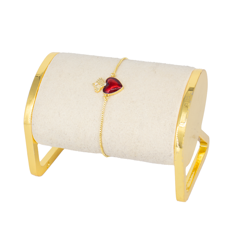 DIJE CORAZON CORONADO BAÑO EN RODIO