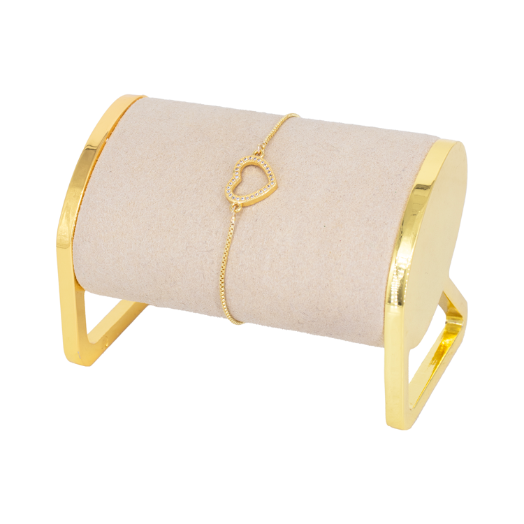 DIJE CORAZON CIRCONES BAÑO EN RODIO