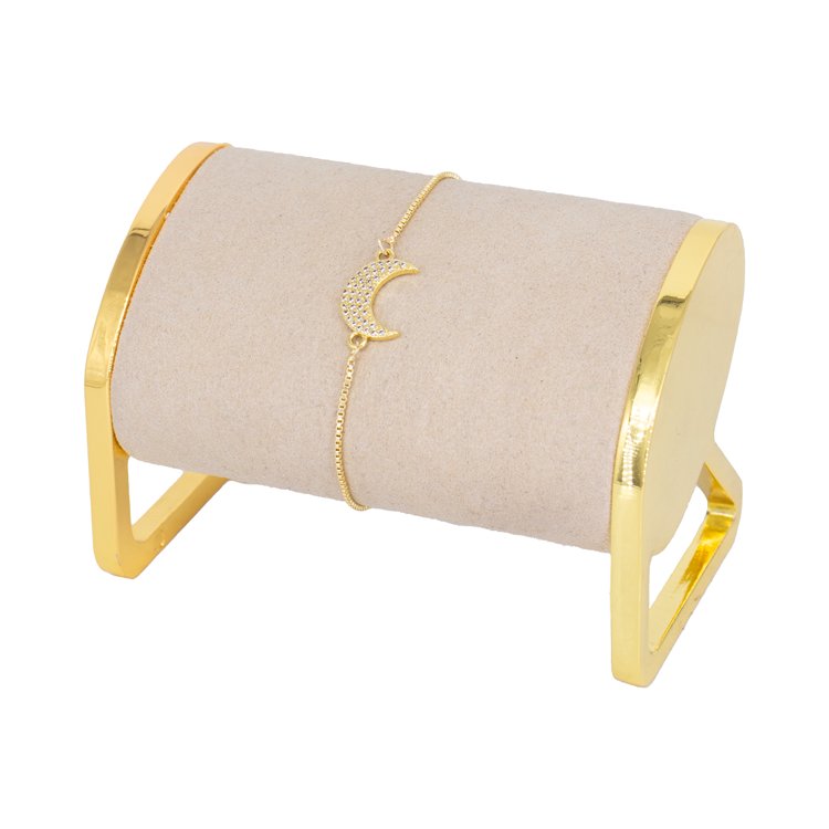 DIJE LUNA CIRCONES BAÑO EN RODIO