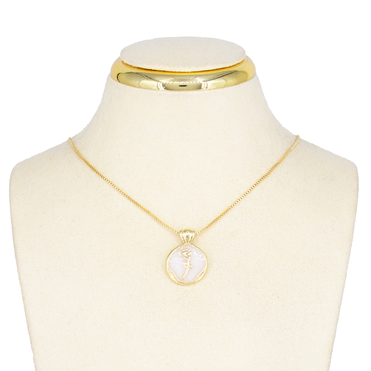 DIJE FLOR PLACA BRILLANTE BAÑO EN RODIO