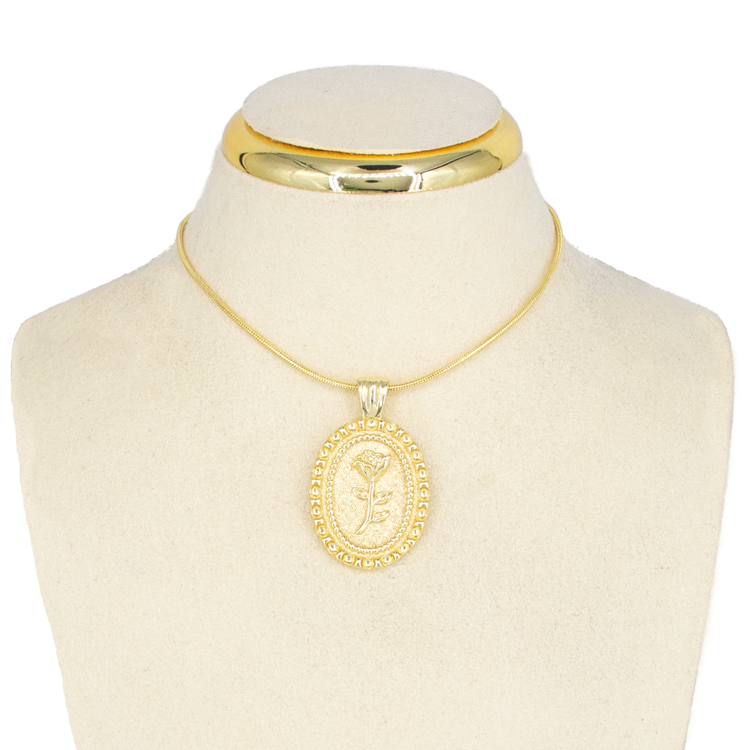 DIJE ROSA ETERNA BAÑO EN RODIO