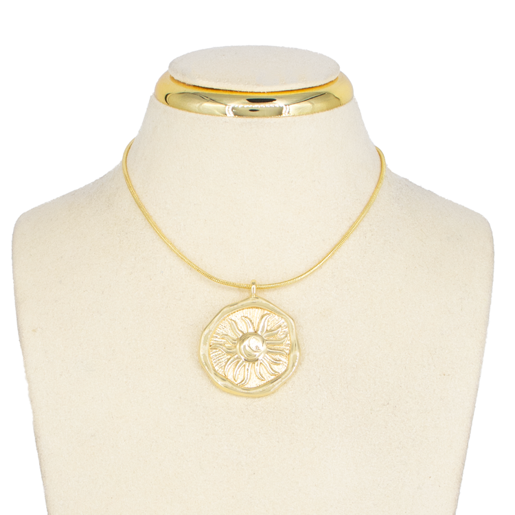 DIJE SOL Y LUNA CHUNKY BAÑO EN RODIO