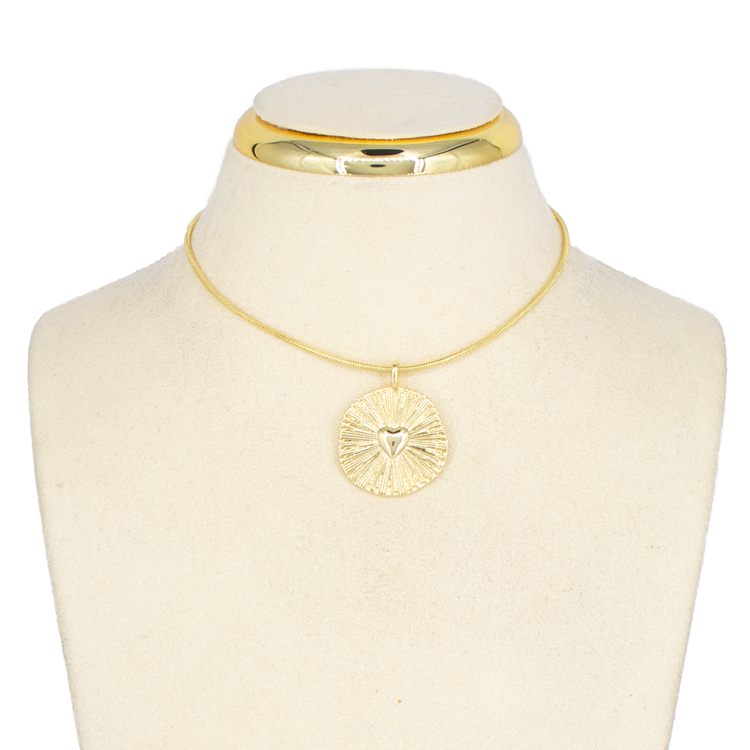 DIJE CORAZON PLACA BAÑO EN RODIO