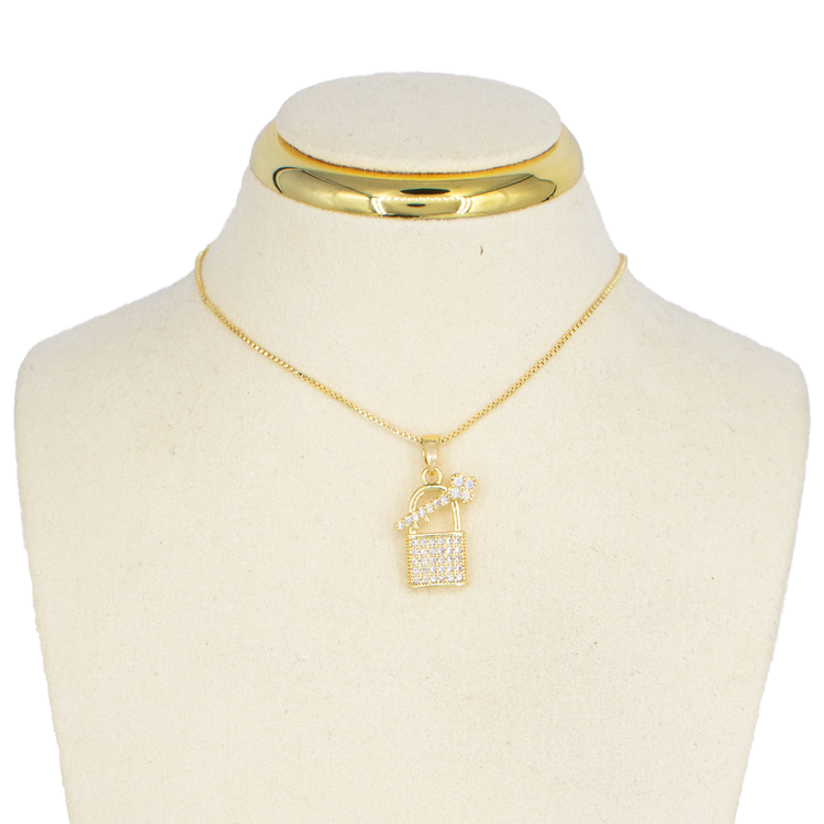 DIJE CANDADO CIRCONADO BAÑO EN RODIO