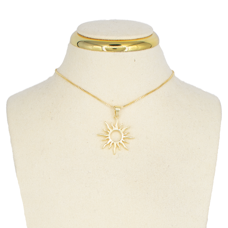 DIJE SOL RESPLANDOR BAÑO EN RODIO