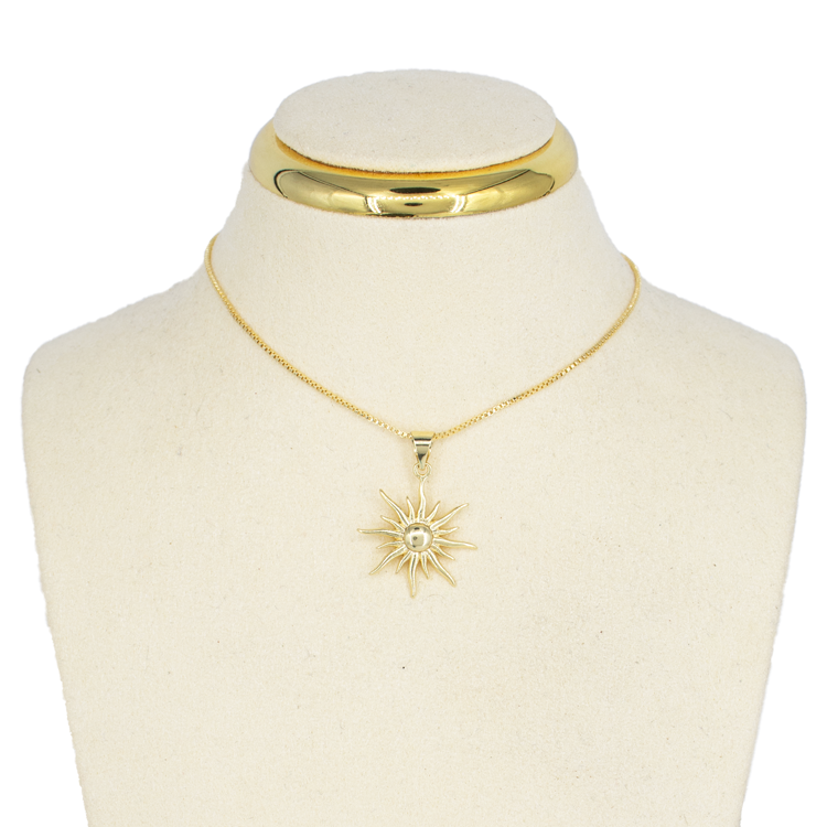 DIJE SOL ENCANTO BAÑO EN RODIO