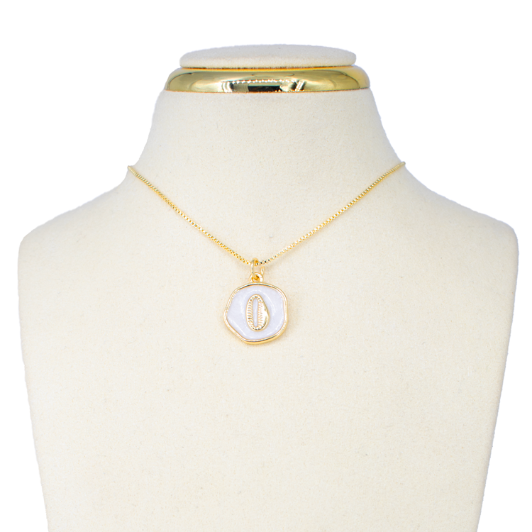 DIJE CONCHA MARMOL BAÑO EN RODIO