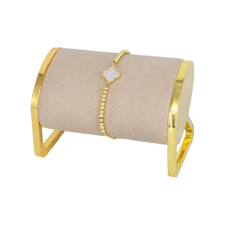 DIJE TREBOL OPALO PEQUEÑO BAÑO EN RODIO