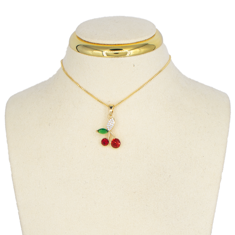 DIJE CEREZAS BRILLANTES BAÑO EN RODIO