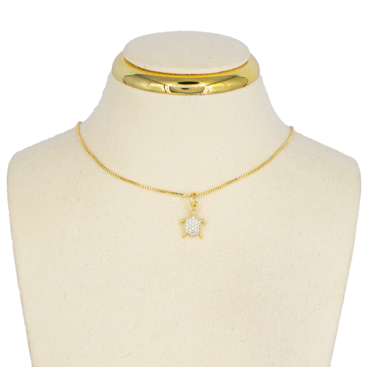 DIJE TORTUGA BRILLANTE MINI BAÑO EN RODIO