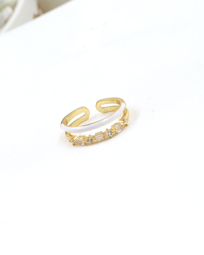 ANILLO COLORES BAÑO EN RODIO