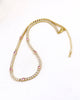 CADENA CHOCKER DE ZIRCON COLORES EN RODIO