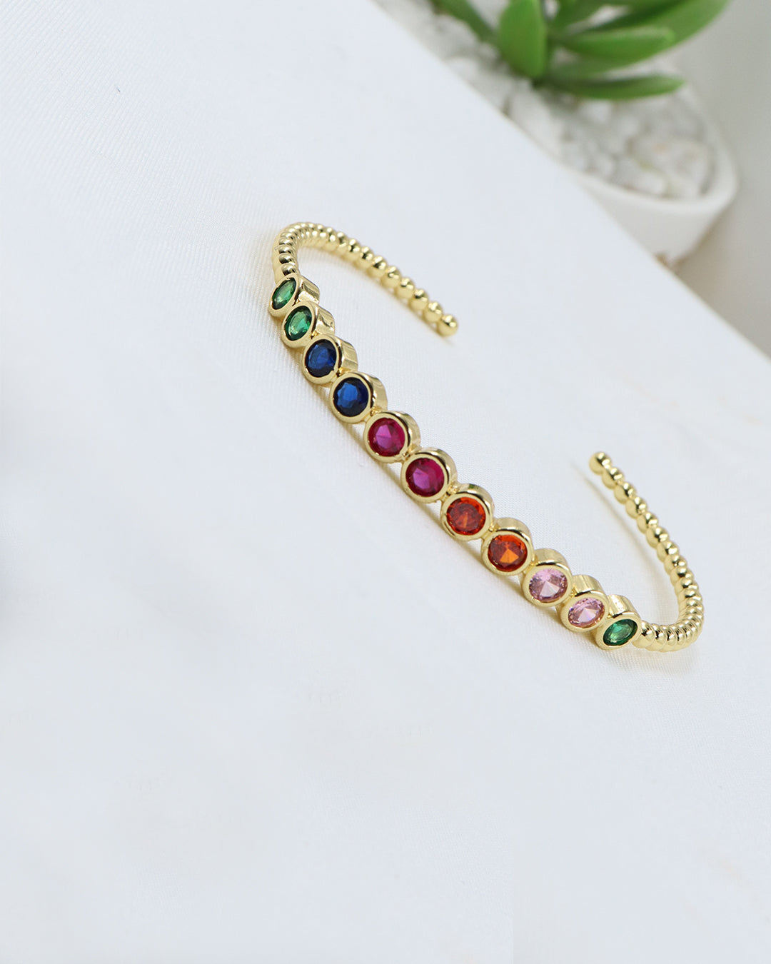 PULSERA EN RODIO MULTICOLOR